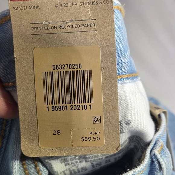 Levi's Women's Light Blue 501 Denim Shorts - Picture 4 of 9